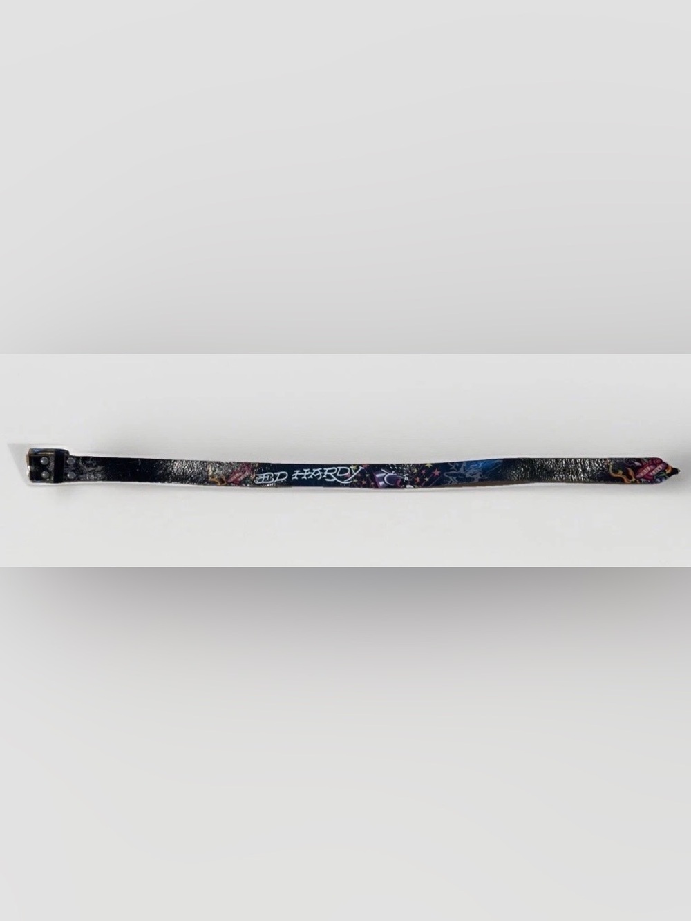 Vintage Ed Hardy Belt KIDS True Love Panther Size Large 35in Leather Black Girls